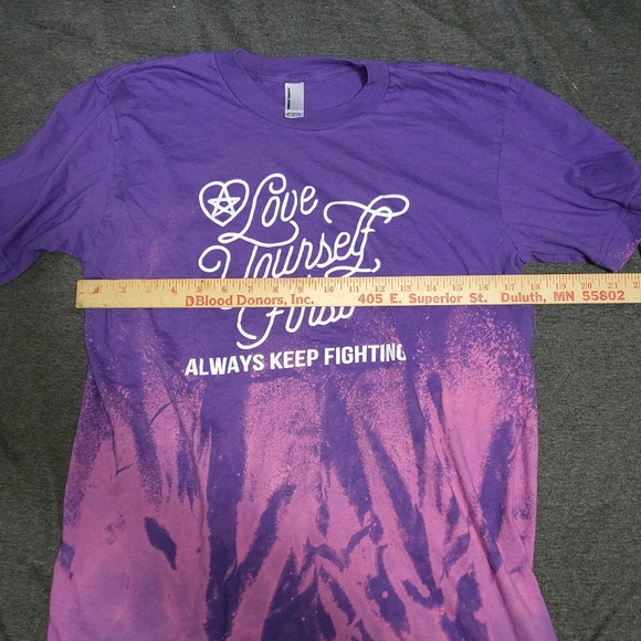 Bleach dyed supernatural always Keep Fighting campaign tee size m self - Picture 3 of 6